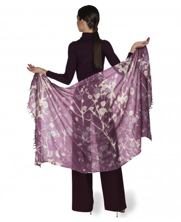 Палантин Женский W40-FLEUR.SAUVAGE/LILAS